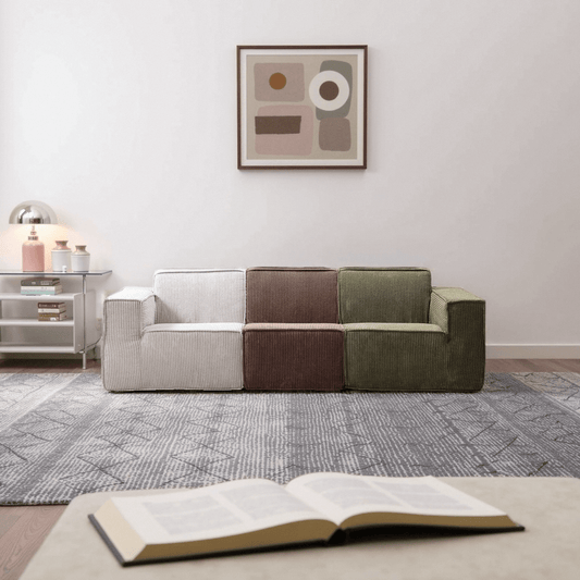 3-seater sectional sofa with deep seating and memory foam.
